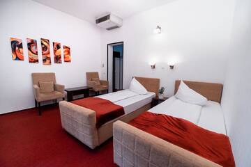 Фото номера Standard Double Room in adjoined building Отель Hotel Tisa г. Бэи­ле-Олэ­неш­ти 3